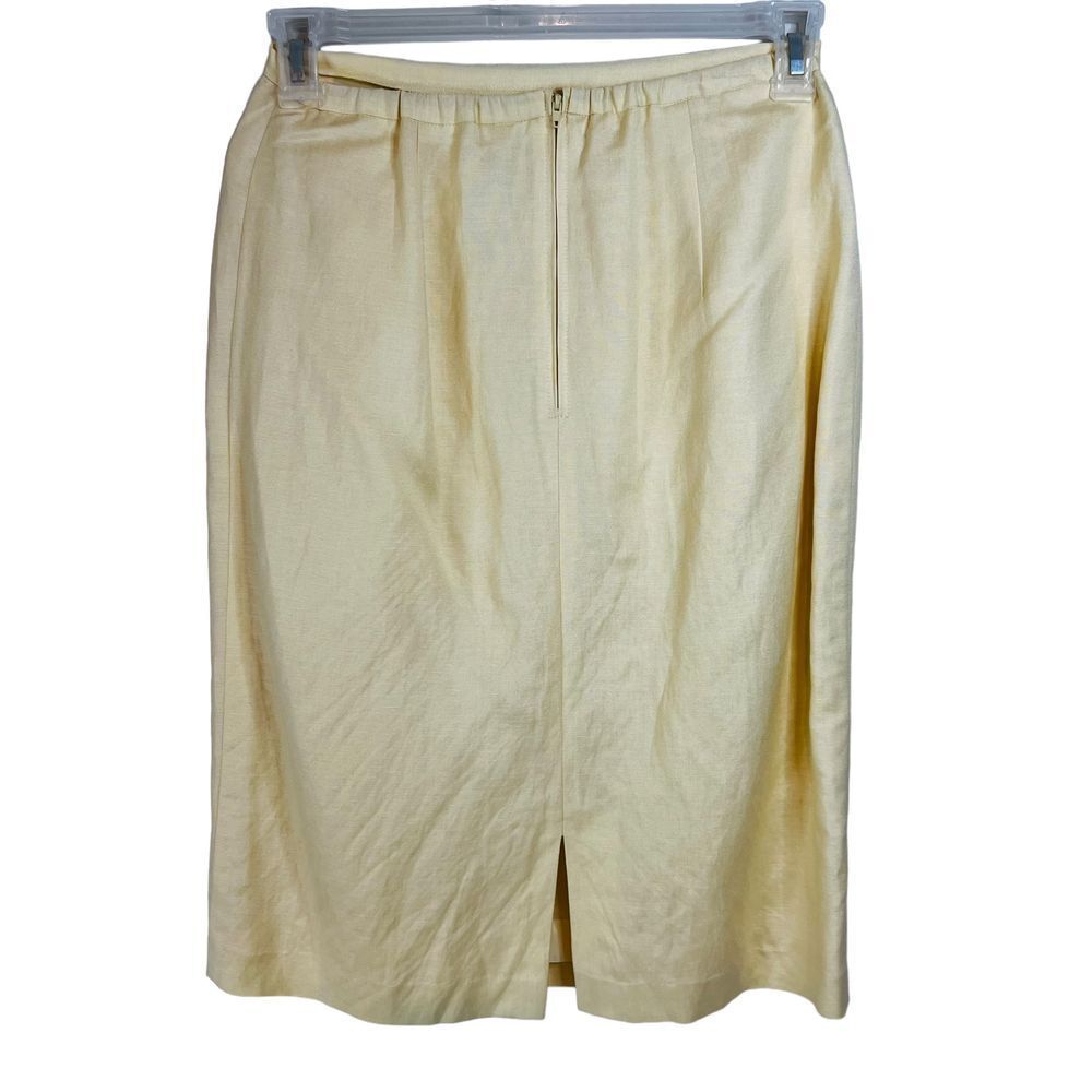 Jessica Howard Yellow Vintage 2 Piece Skirt Set Embroidered Granny Chic Size 10 - Picture 6 of 13